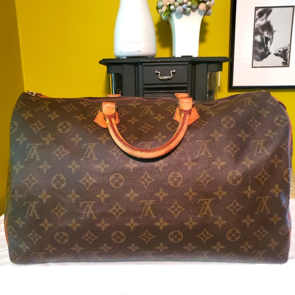 💯 AUTH LOUIS VUITTON SPEEDY MONOGRAM 40 HANDBAG